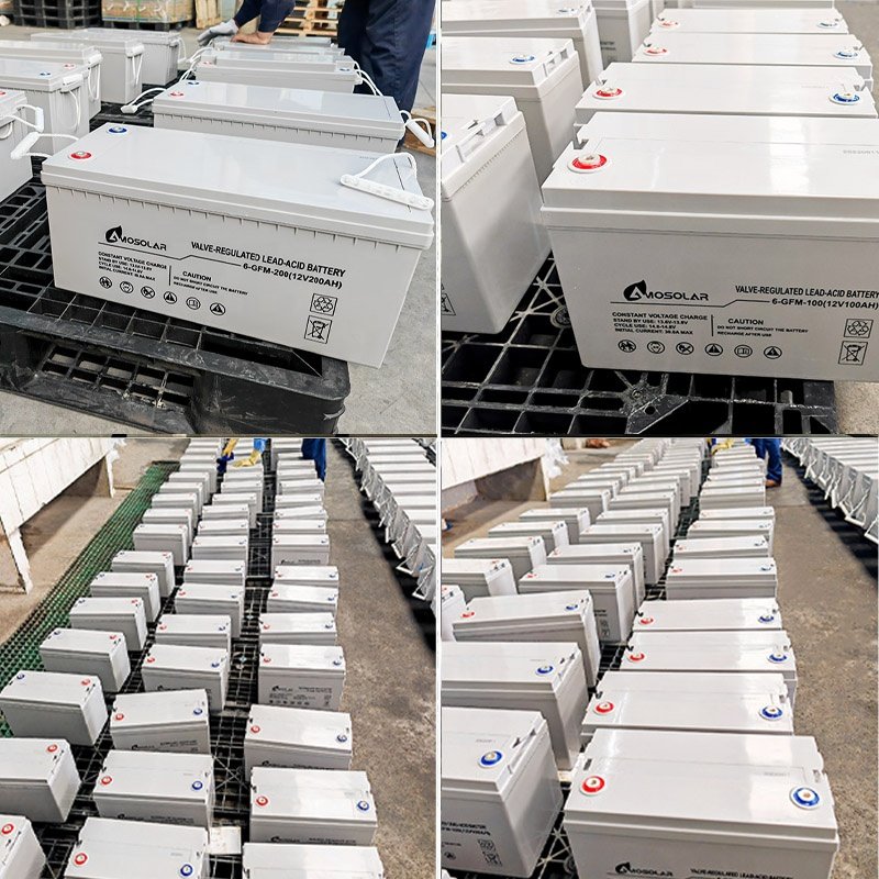 Amosolar 12V 100Ah 150Ah 200Ah 250Ah Deep Cycle Gel Battery 12V 250Ah Lead Acid Battery For Photovoltaic Solar Power Generation