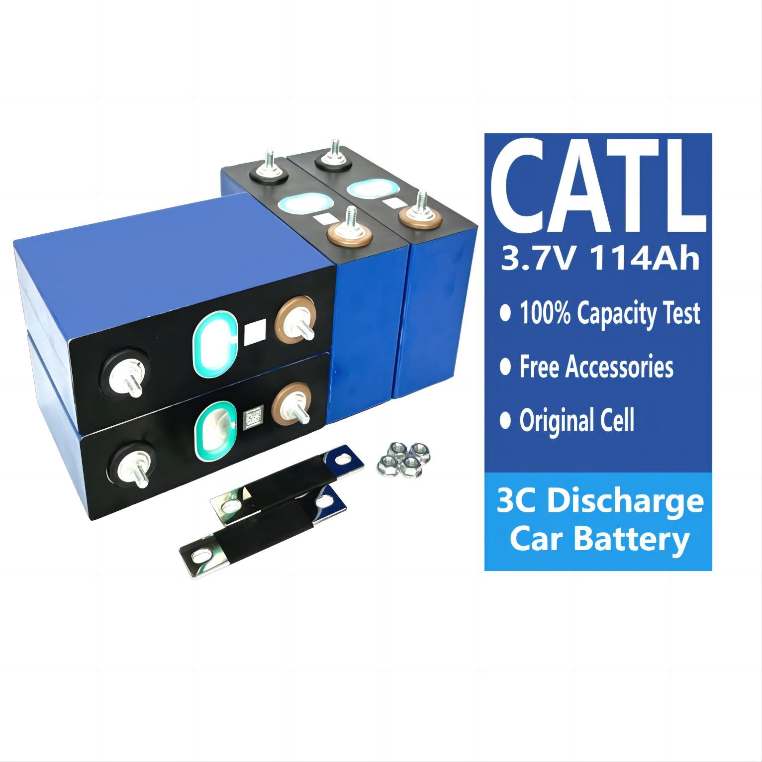 Xiho Hot Sell Catl 3.7V 114Ah 116Ah 117Ah Rechargeable Ncm Prismatic Cell Nmc Battery Golf Carts EV Power Lithium Ion Batteries