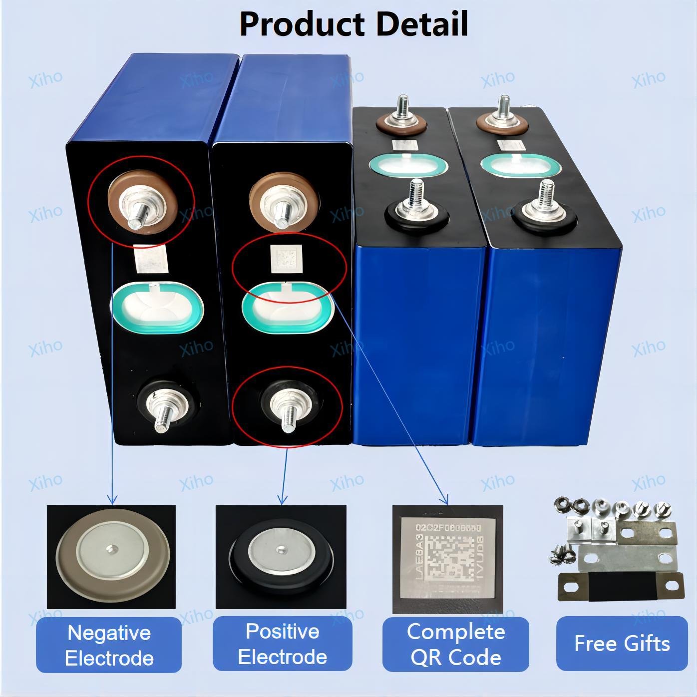 Xiho Hot Sell Catl 3.7V 114Ah 116Ah 117Ah Rechargeable Ncm Prismatic Cell Nmc Battery Golf Carts EV Power Lithium Ion Batteries