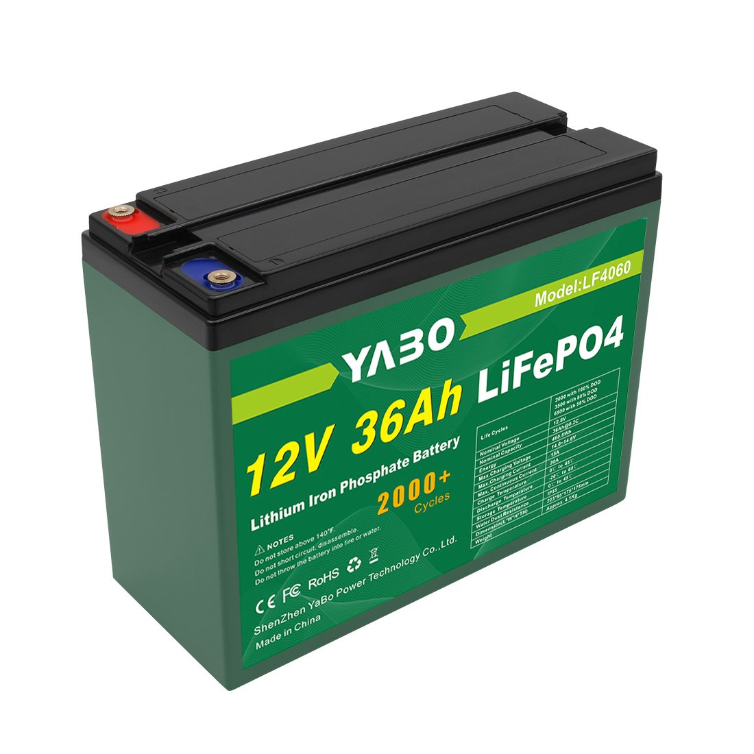 High Quality Substitute Lead Acid 32700 12v 36Ah Lithium Ion Lifepo4 Rechargeable battery pack 12v