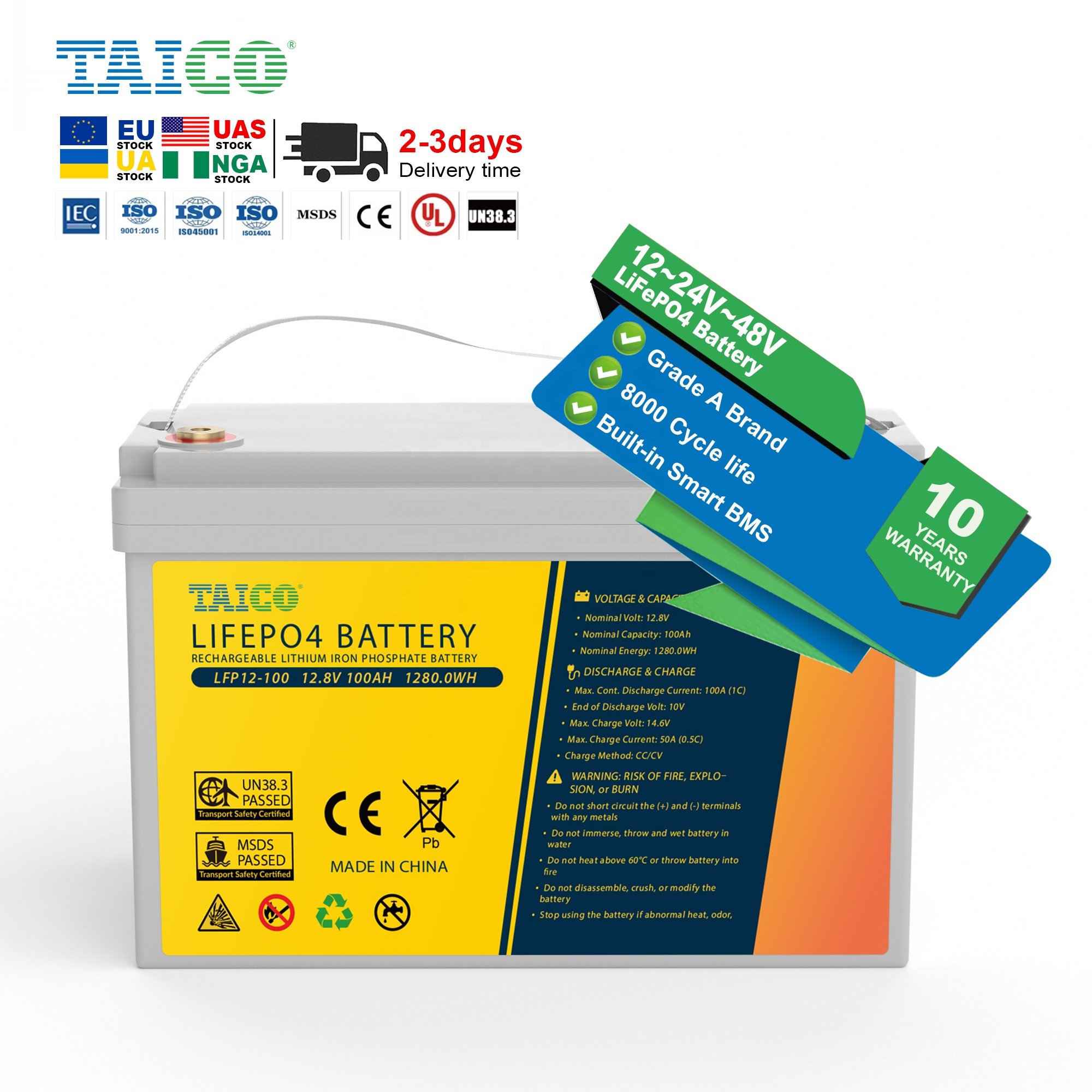 Customized 12V lifepo4 battery 12v 100ah 120Ah 150Ah 200Ah 250Ah RV solar 200Ah lithium ion battery pack With BT