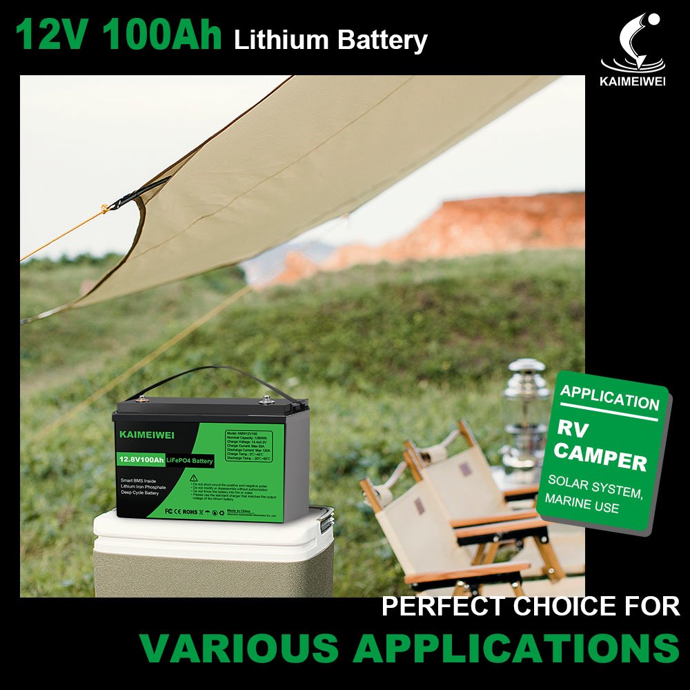 12 Volt Deep Cycle Solar RV Caravan Marine 12 Volt Lithium Ion Battery 12V 100ah LiFePO4 Battery