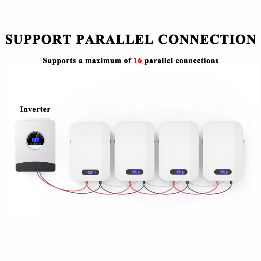 Avepower 48V LiFePO4 Battery Pack 5Kwh Powerwall Solar System 48V Wall Mounted LiFePO4 Energy Storage Battery
