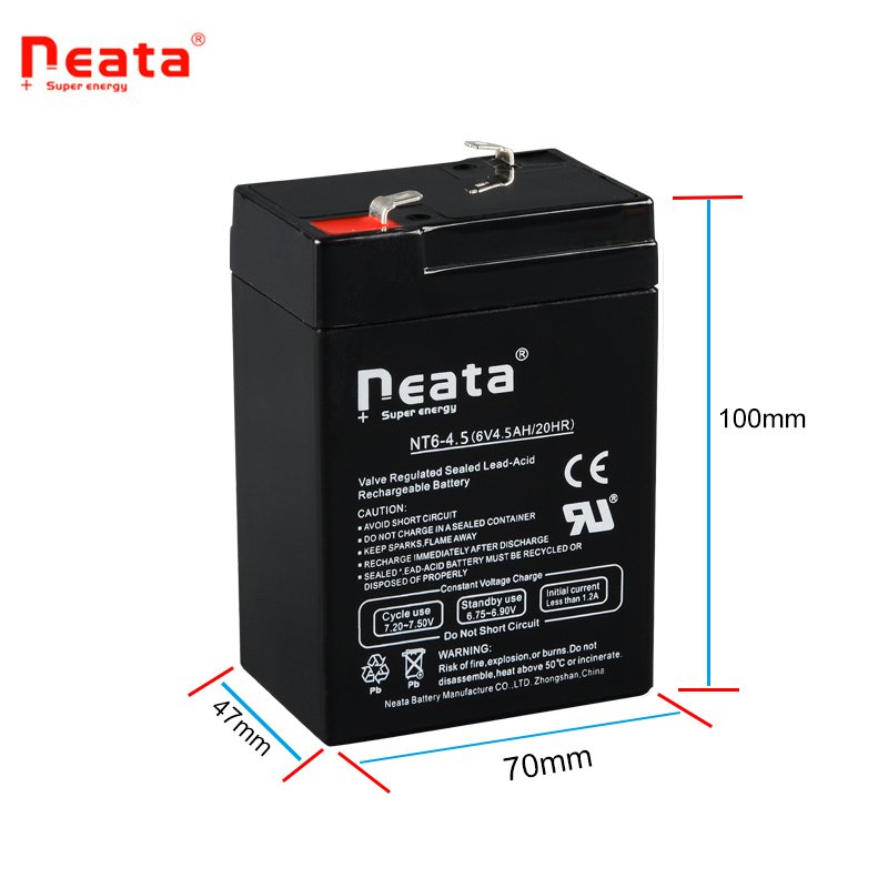 6v 4.5ah Battery Rechargeable Sealed Lead Acid Battery Vrla Storage Batteries 6v4.5ah For Emergency Light