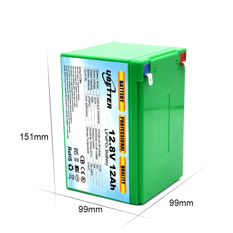 12.8V12Ah 26650 32650 LiFePO4 battery pack lithium ion batteries 12V12Ah for UPS solar system telecom medical machine