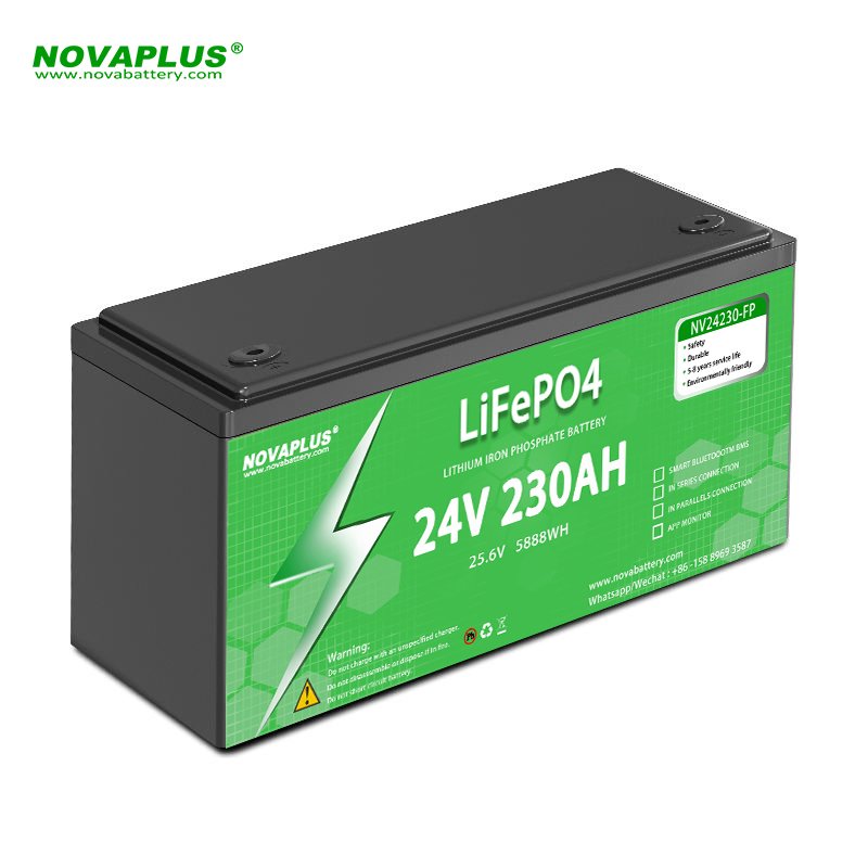Nova BMS Long life RV lifepo4 24v 100ah 200ah deep cycle lithium ion batteries lifepo4 battery pack for 24v