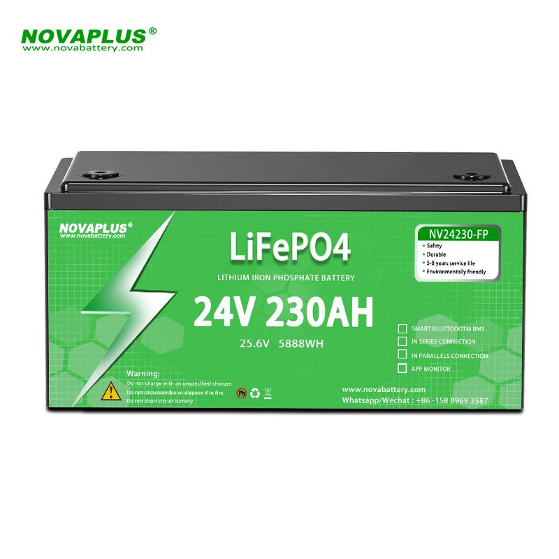 Nova BMS Long life RV lifepo4 24v 100ah 200ah deep cycle lithium ion batteries lifepo4 battery pack for 24v
