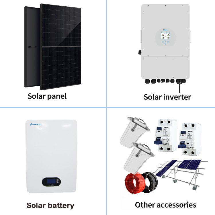 5kw Portable Power Hybrid Solar Energy System for Home 12kw 15kw Hybrid Solar System Kit Lifepo4 Lithium Battery Lithium Ion Gua