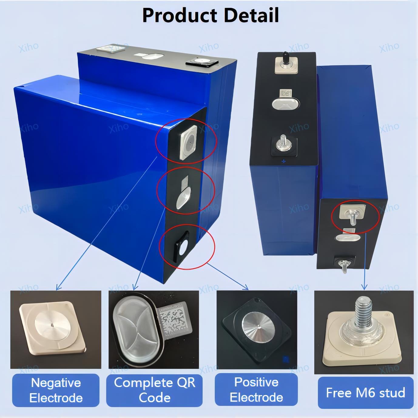 XIHO 11000 cycle Hithium 320Ah Lifepo4 Battery Rechargeable Prismatic Cell Lithium Ion Battery 3.2V 280Ah 314Ah Energy Storage