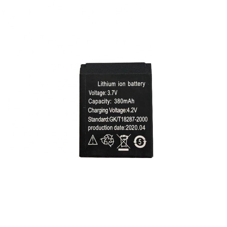 LQ-S1 3.7V 380 mAh Full Capacity Lithium Battery Long Playtime Batteries Compatible for DZ09 A1 Q18 V8 GT08 U8 Smart Watch