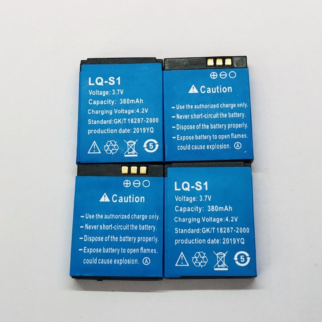 LQ-S1 3.7V 380 mAh Full Capacity Lithium Battery Long Playtime Batteries Compatible for DZ09 A1 Q18 V8 GT08 U8 Smart Watch