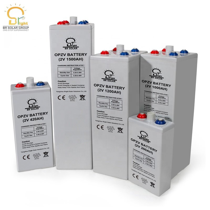 BR SOLAR Tubular Sealed Lead Acid Battery 2V 300Ah 350Ah Gel OPzV Battery For Solar Energy System