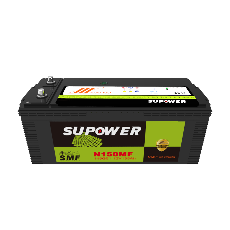 12V 130Ah 135Ah lead acid battery OEM car maintenance-free battery SUPOWER 135F51 145F51 MF150