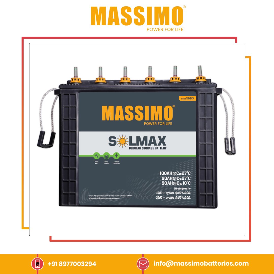 Genuine Quality Wholesale Price 100AH 12V Tubular Storage Battery Lead Acid Battery with 24 Months Warranty from Indian Supplier