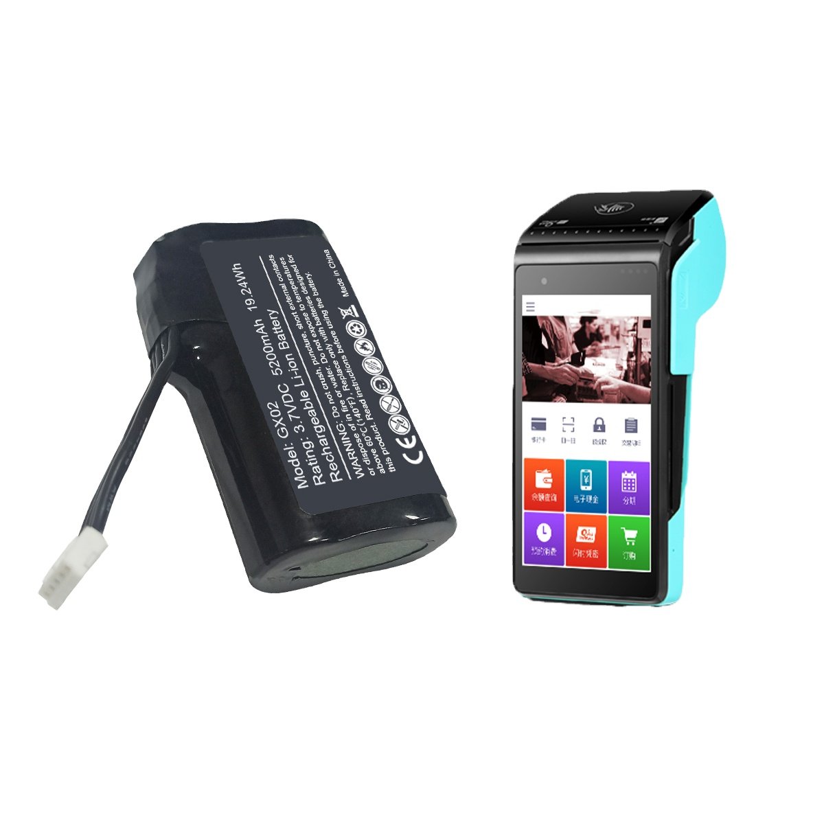 Original N3 N5 GX02 Rechargeable Bateria for Nexgo GX02 POS Terminal 5200mAh 3.7V Lithium ion battery nexgo gx02