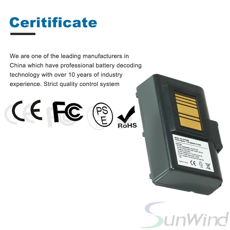 Factory price replacement Printer 2600mah Lithium Battery for Zebra QLN220 SWLPB QLn220HC QLN320 QLn320HC