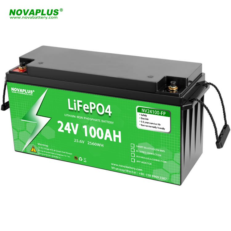 Nova deep cycle 24V 100Ah 200Ah Lithium Battery Pack LiFePO4 Battery for Replacement Lead-acid batteries