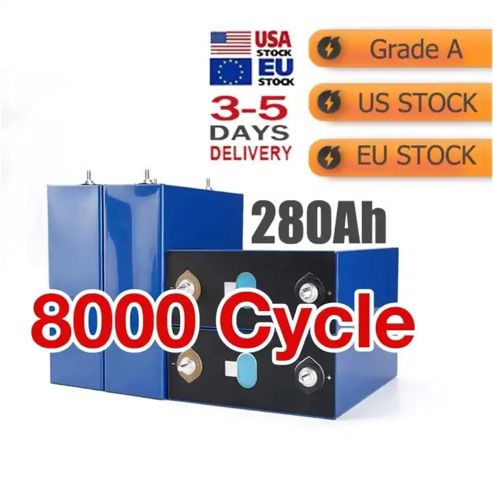 Eu Stock Grade A Lifepo4 Eve 280Ah Battery 300Mah 310Ah 320Ah 330Ah 3.2V Lipo4 Battery For Magazyn Energii 48V 15Kw Battery Pack