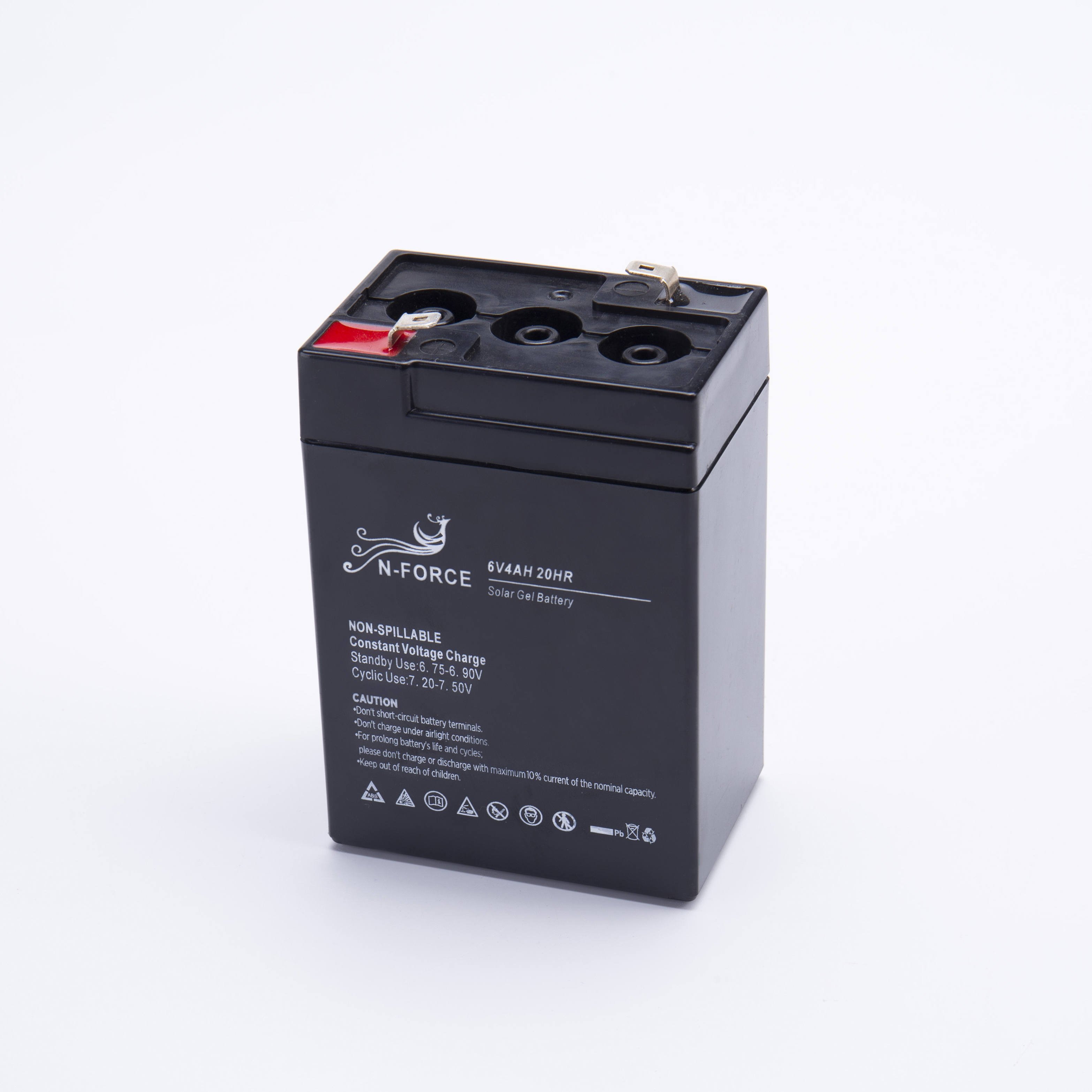 High reliability AGM sealed lead acid battery 6v 4ah 20hr for solar system
