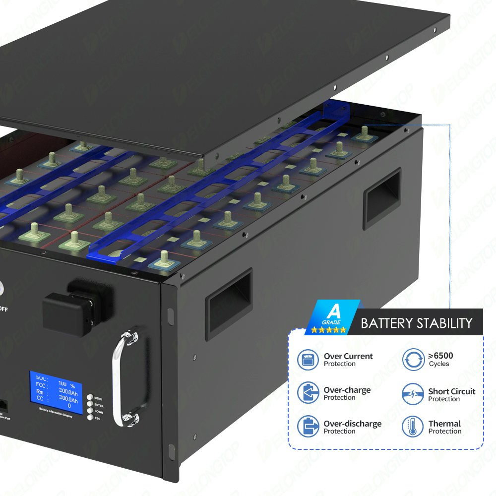 Lifepo4 Batterie 48v 100ah 200ah 300ah 500ah 5kwh 10kwh 15kwh 25kwh Deep Cycle 51.2V Solar Lifepo4 Lithium ion Batterie Bms