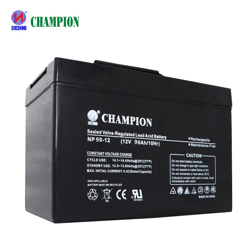 CHESHING CHAMPION Rechargeable Deep Cycle Solar Gel Battery 12v 90ah 100ah 200ah Lead Acid Agm VRLA Battery China Manufacturer