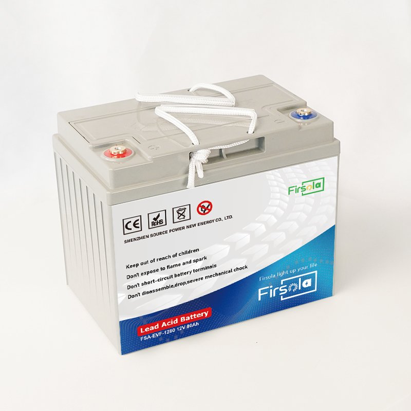 FIRSOLA 12V 80Ah Lead-Acid Battery for Golf Carts Automotive Electric Vehicles Bicycles Scooters UPS Energy Storage