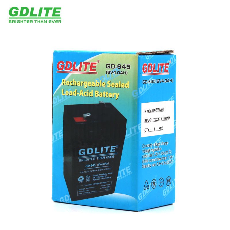Factory Direct 6v 4.5ah Sealed Lead Acid Battery GD645 Rechargeable Solar Energy Storage Battery