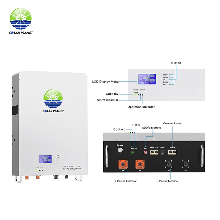 SPM 5kw 10kw battery 51.2v 48v solar energy 50ah 100ah 200ah 400ah lithium wall battery lifepo4 pack 48 volt power wall