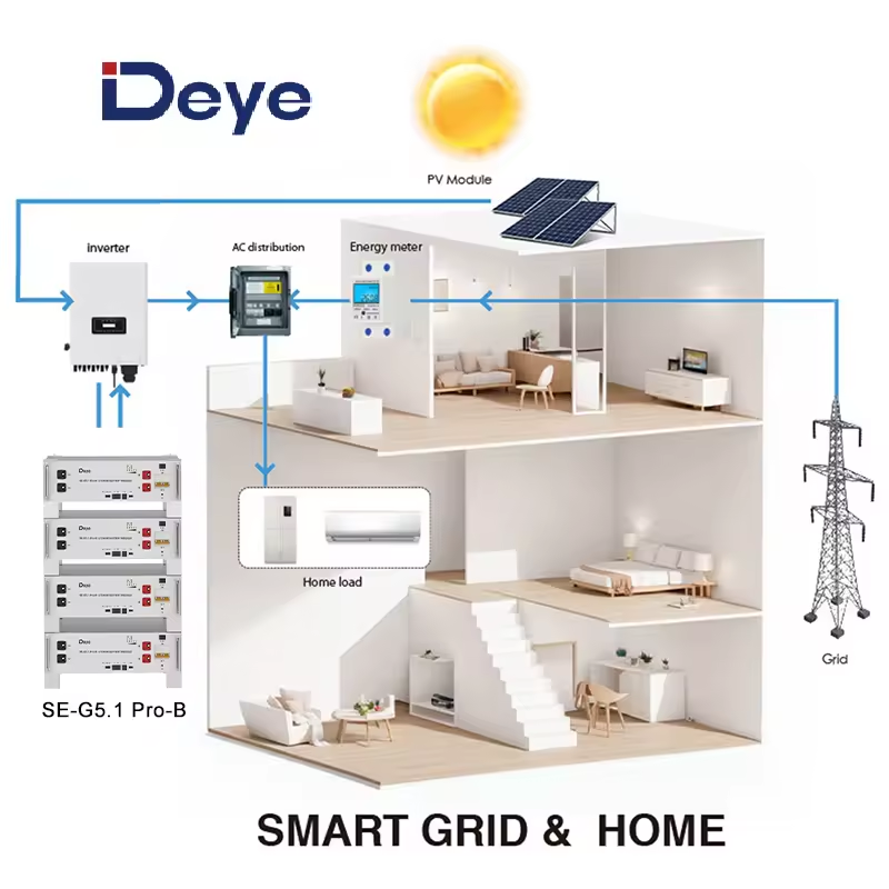 Hot Sale Deye Se-G5.1 Pro-B Eu In Stock Pack 3U 51.2V100Ah Energy Storage System Lifepo4 Battery Lithium Battery