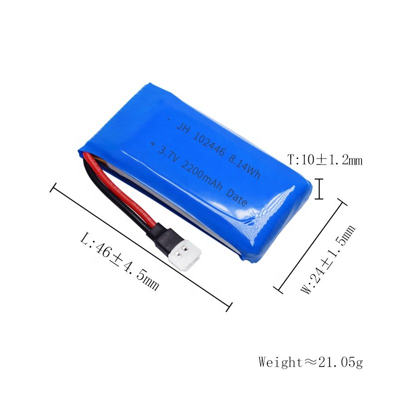 Rechargeable Li-polymer Li-ion 3.7V 7.4V 1200mAh lipo battery 102446 462446 103040 with wire connector PCB NTC for rc car