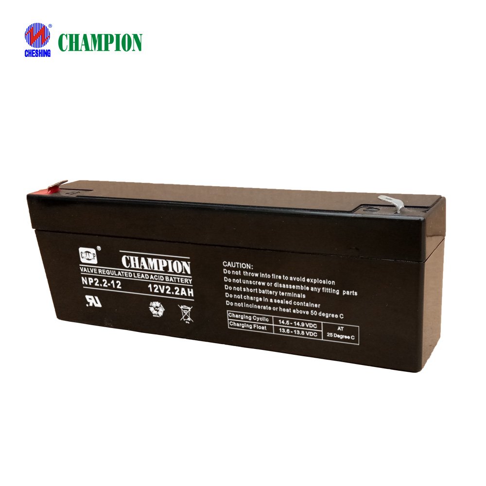 Champion factory direct sale 12V2.2AH 2AH lead acid batteries charger 12v battery 20HR and high reliability for energy storage