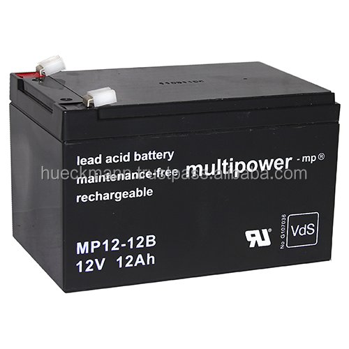 Multipower lead acid battery MP12-12B / Faston 6.3mm