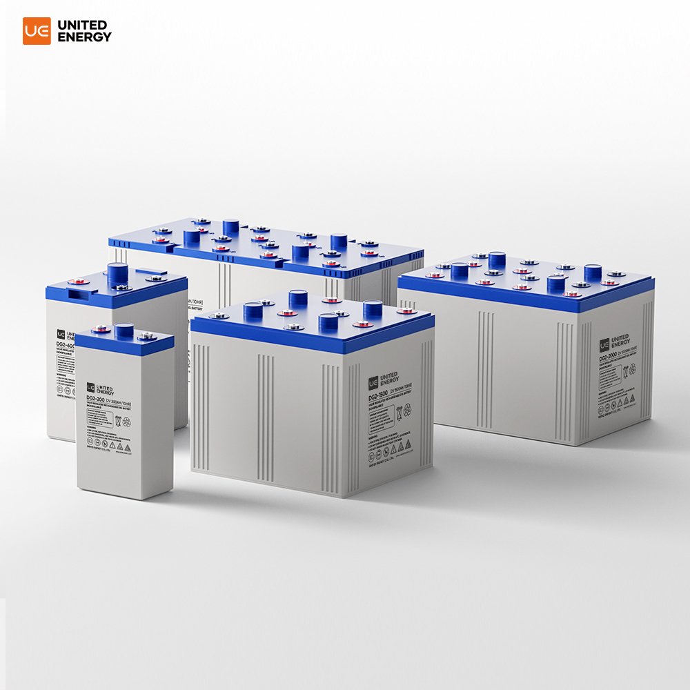United Energy Lead Acid Battery 2V 6V 12V 1000AH 2000AH 3000AH 1200 Cycles life