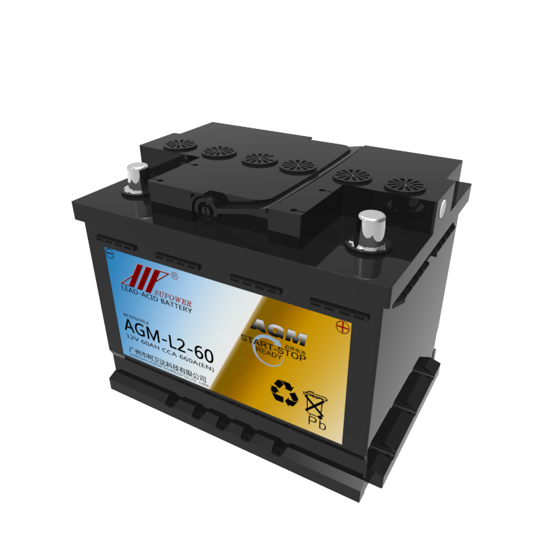 12V 60Ah lead acid battery OEM car maintenance-free AGM start-stop battery SUPOWER AGM-L2-60