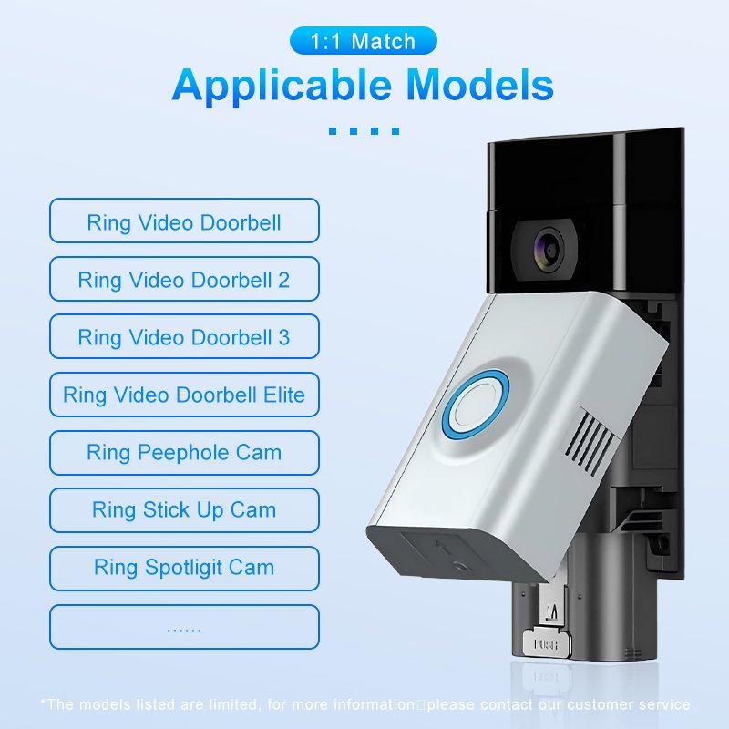 High Capacity Lithium-ion Battery 6040mAh V4 Rechargeable Battery Pack for Ring Doorbell 3 Ring Video Doorbell 2