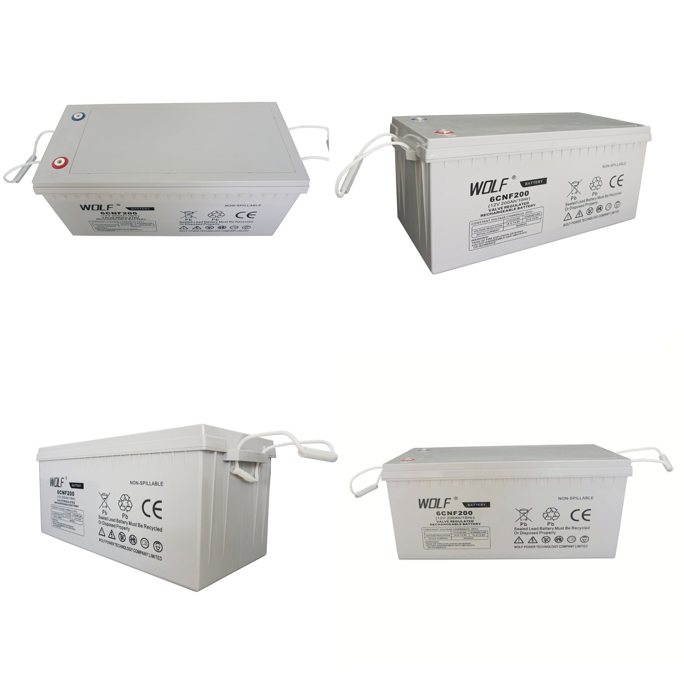 Batterie Solarie 12V 200Ah Solar GEL Battery Sealed 100Ah 250Ah lead acid battery For Solar System