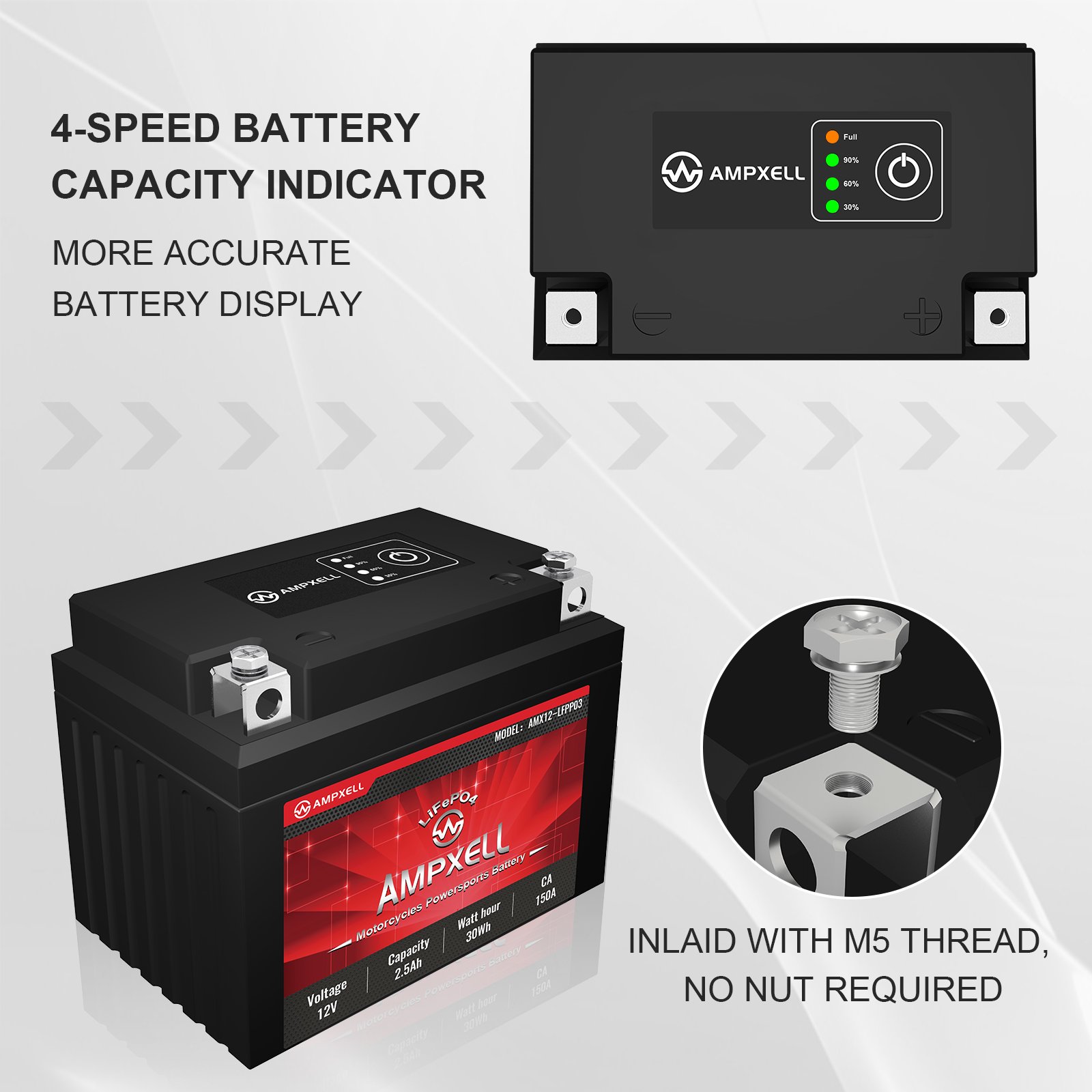 motorcycle accessories lifepo4 battery 12v 2.5AH Starting Battery Replacement ATV, UTV, motorcycle,Scooter, Snowmobile, 4 Wheel