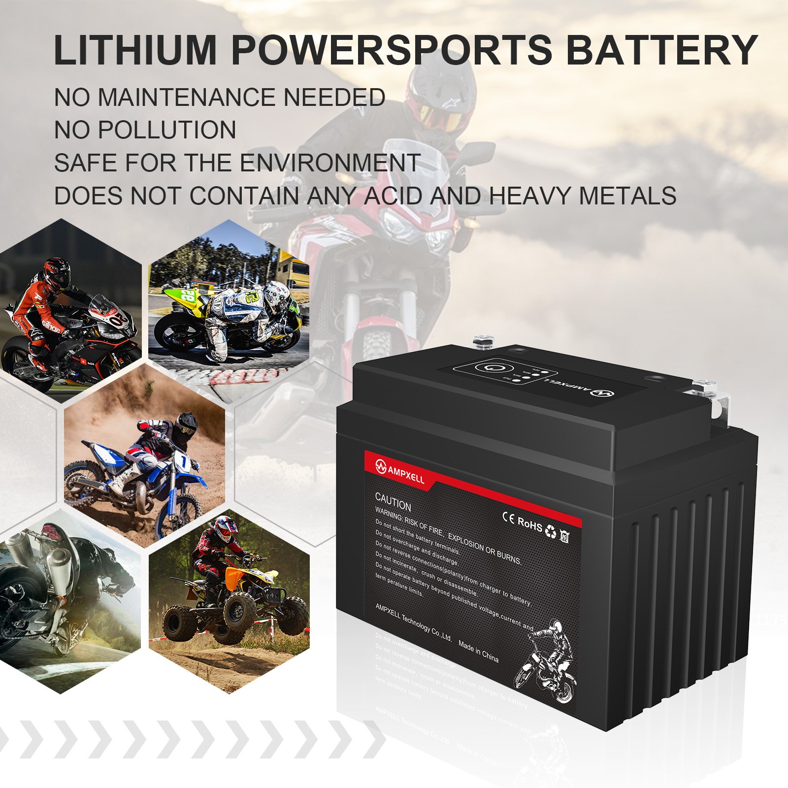 motorcycle accessories lifepo4 battery 12v 2.5AH Starting Battery Replacement ATV, UTV, motorcycle,Scooter, Snowmobile, 4 Wheel