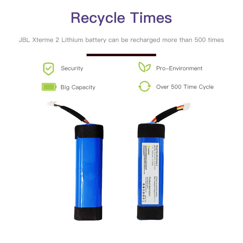 Wireless Speaker Battery for jbl xtreme xtreme 2 2INR19662 SUNINTE103 Lithium Polymer Battery