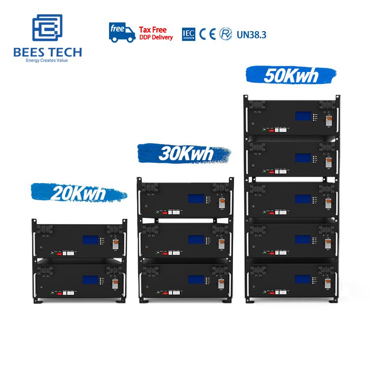 Stackable 200ah 400ah 51.2v 48v LifePo4 battery10kwh 20kwh battery lithium 30kwh 40kwh 50kwh lifepo4 battery pack