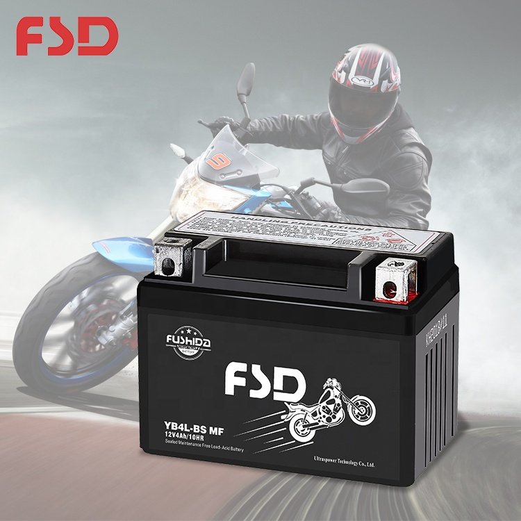High Quality Long Cycle Life Motorcycle Starting Battery 12V 4Ah Maintenance Free Lead Acid Battery