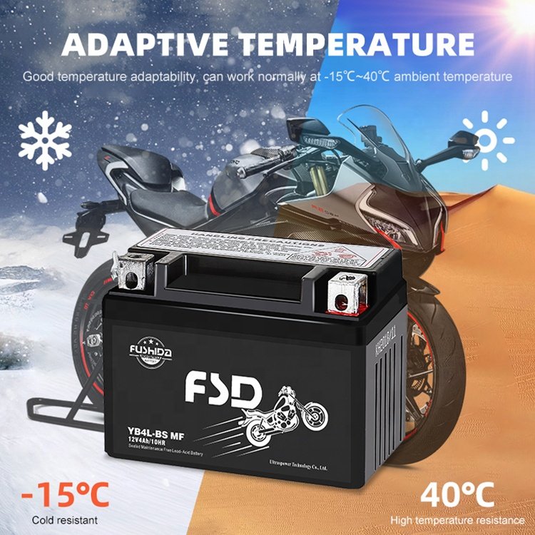 High Quality Long Cycle Life Motorcycle Starting Battery 12V 4Ah Maintenance Free Lead Acid Battery