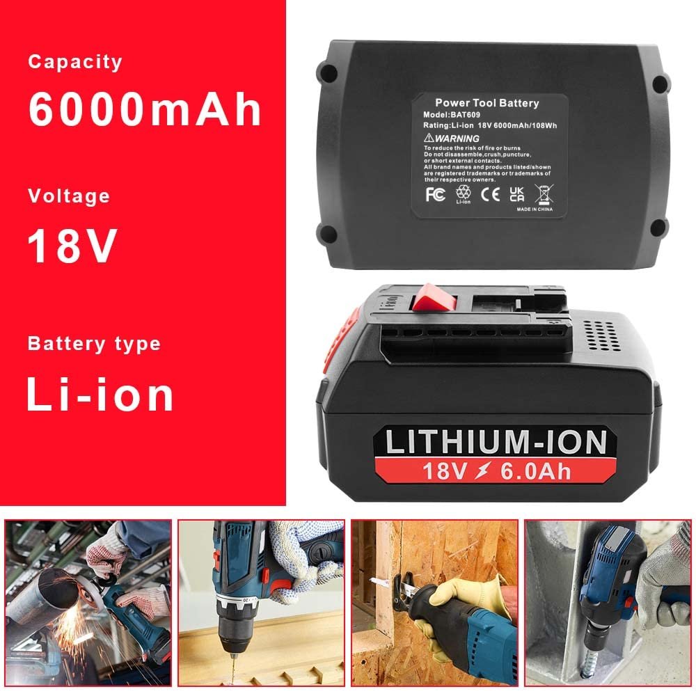 Wholesale Customizable Replacement Battery For Bosch 18V Battery BAT609 BAT609G BAT610G BAT611 BAT612 BAT618 BAT618G BAT619