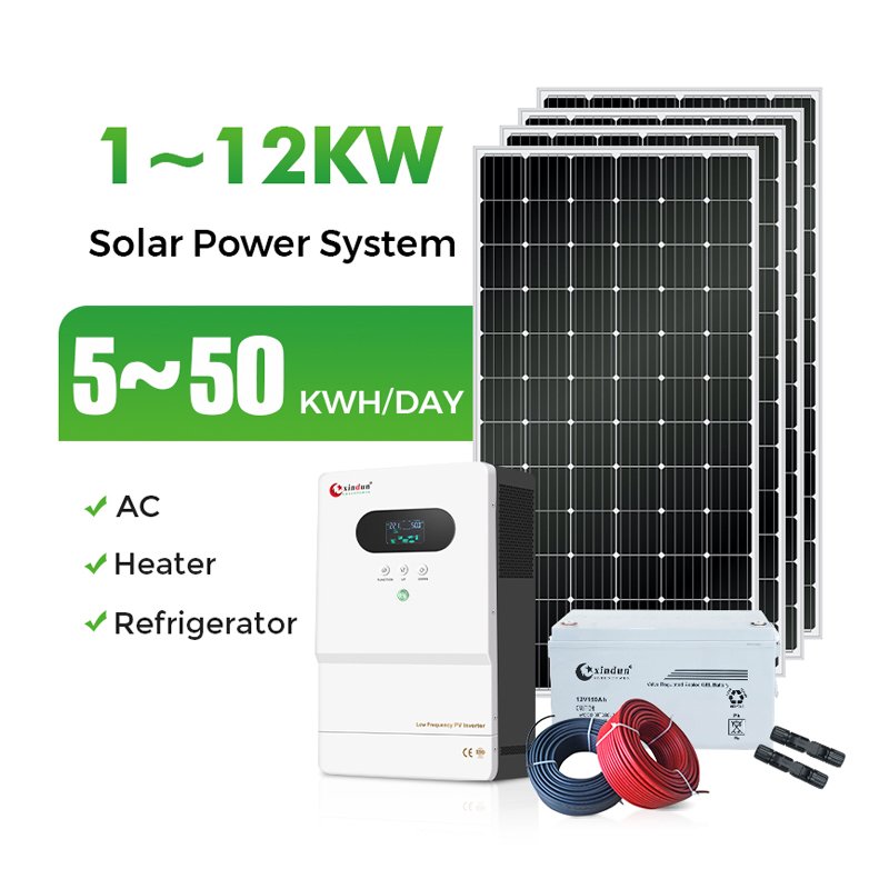 Off Grid Set Portable Electric Solar Energy Management Systems 10kw 3kw with Lithium ion Battery for Farm Home 5kw 8kw