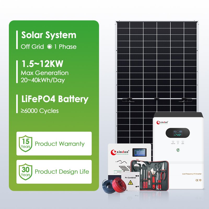 Off Grid Set Portable Electric Solar Energy Management Systems 10kw 3kw with Lithium ion Battery for Farm Home 5kw 8kw