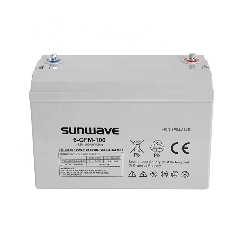 Sunwave Manufacturer High Performance Lead Acid Battery 12V 24V Gel Battery 100Ah 150Ah 200Ah BMS Gel Battery Lithium