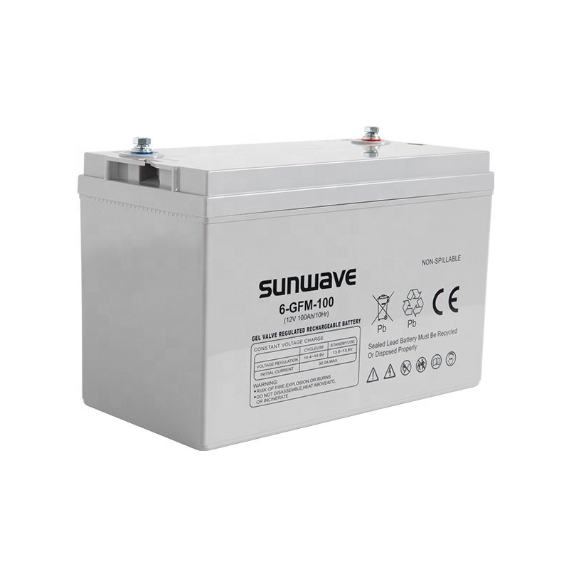 Sunwave Manufacturer High Performance Lead Acid Battery 12V 24V Gel Battery 100Ah 150Ah 200Ah BMS Gel Battery Lithium