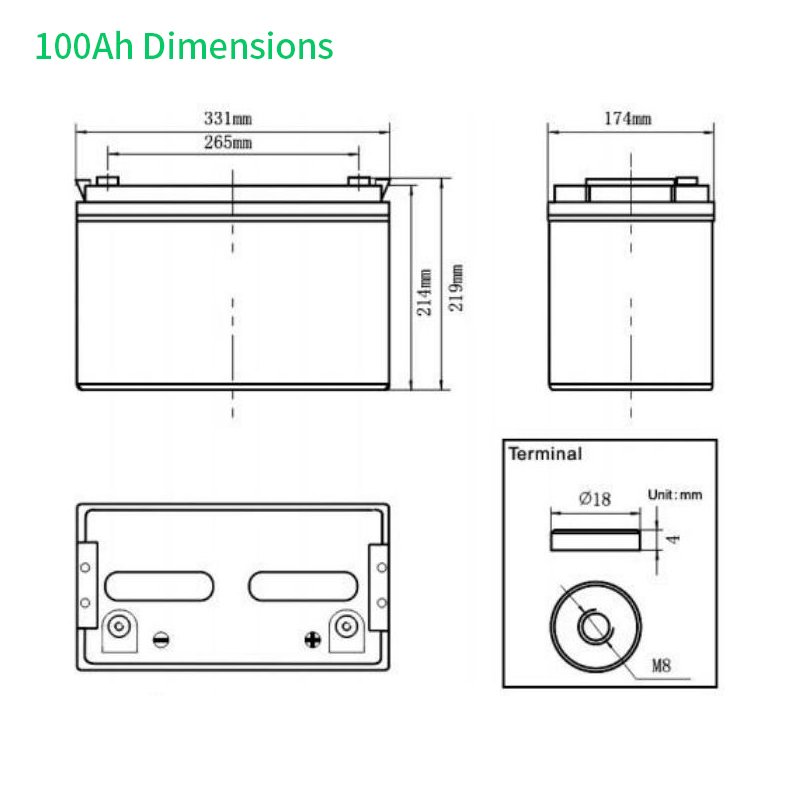 Latest Professional 12v 24v 48v 100ah 200ah 250ah Lithium Lead-acid Battery AGM/GEL Storage Batteries//