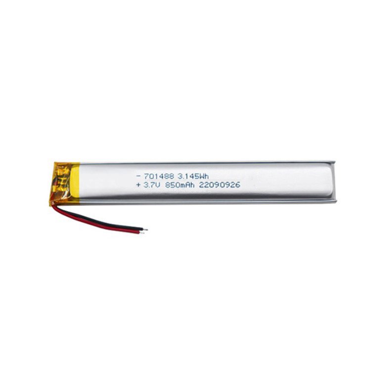 701488 3.7V 850mAh narrow lithium ion polymer battery lipo batteries