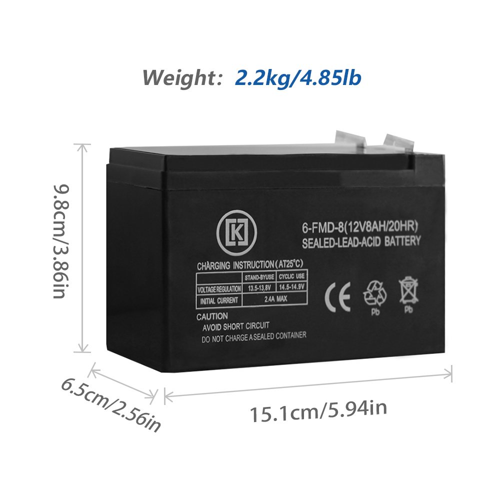 Factory Promotional Agm Ups Battery 2.2kg 12v 8ah Long Service Life Lead-Acid Battery